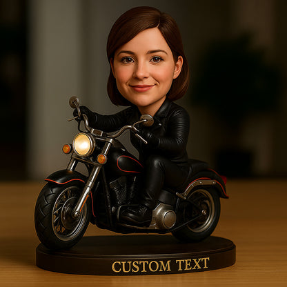 Custom Motorcycle Couple Portrait Desk Decor