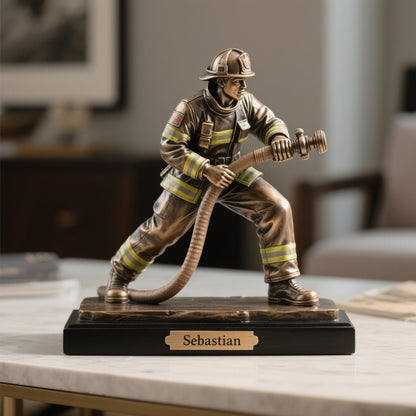 Personalized Firefighter Desk Plaque