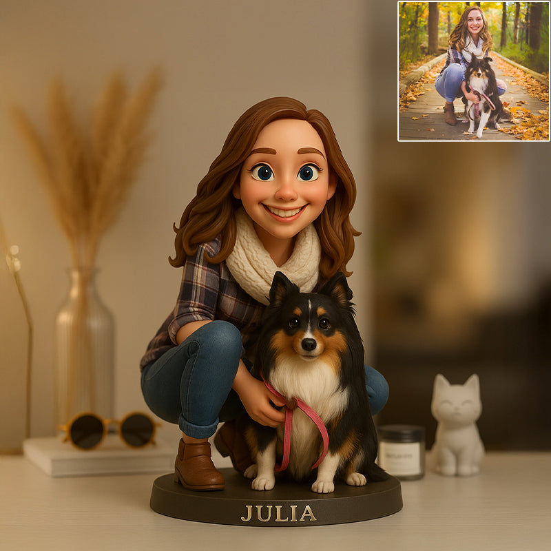 Custom Photo Pixar Cartoon Style Desk Decor